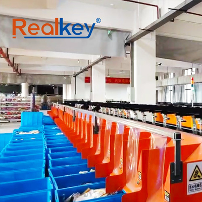 ราคาดี ความสามารถที่น่าเชื่อถือ Tilt Tray Sorter การบริโภคพลังงานที่ต่ํา 7200-10800p/H ความจุ ออนไลน์
