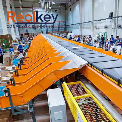 Parcel Sorting Intelligent Loop Cross Belt Sorter With Advanced Software For Real Time Sorting Adjustments