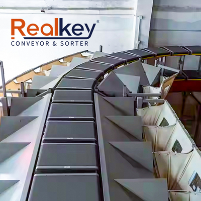 Advanced Loop Type Cross Belt Sorter Ultimate Solution For Warehouse Efficiency 12000 To 15000 Tickets/Hour